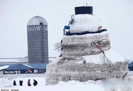 世界上最高的雪人,高度达到了惊人的16米